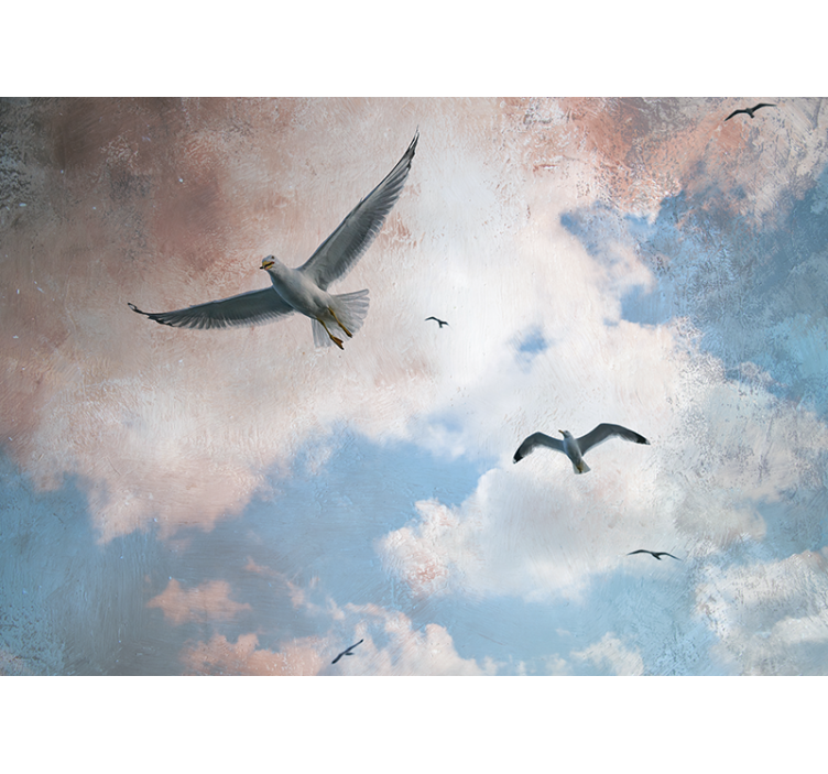 Seagulls in Flight animal wall mural - TenStickers