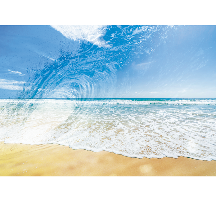 Sea mural ocean wave splash artwork - TenStickers