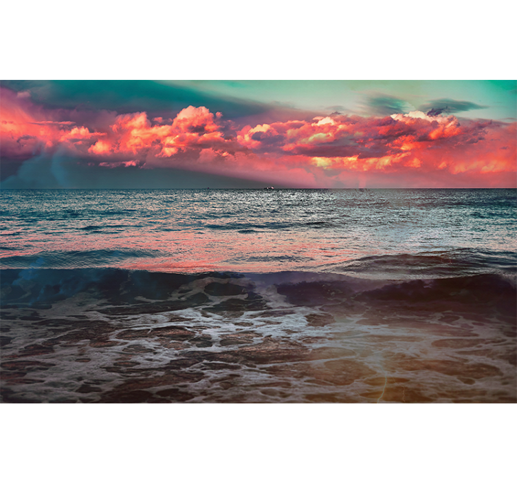 Ocean Sunset Serenity nature wall mural - TenStickers