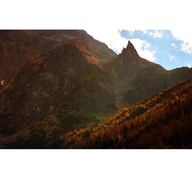 Landscape mural wallpaper grand mountain peaks - TenStickers