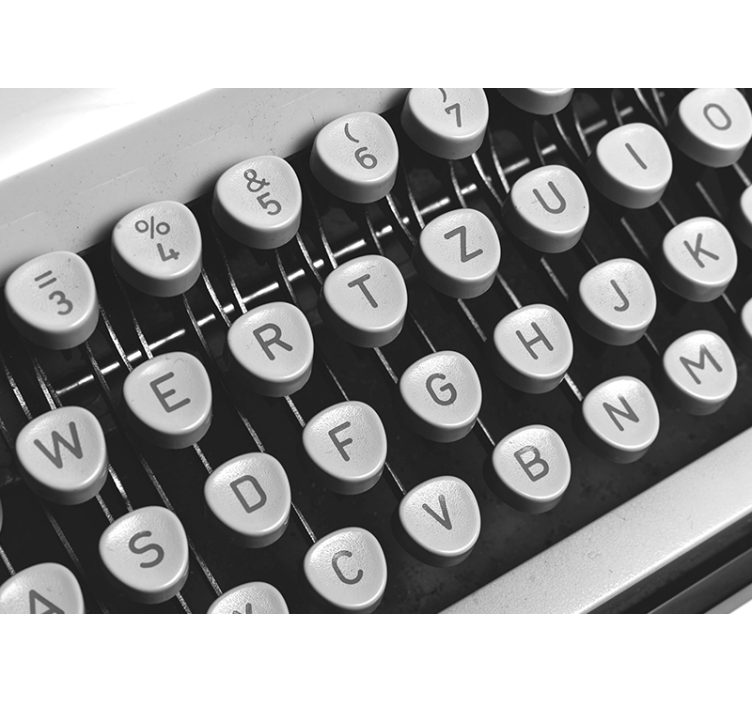 Vintage Typewriter Keys painting wall mural - TenStickers