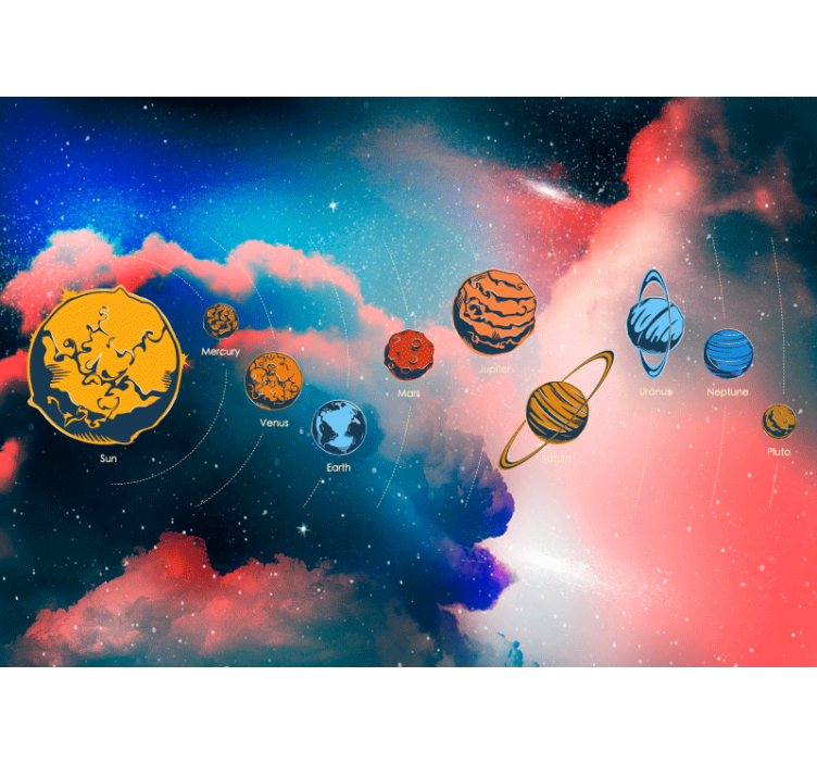 Space mural solar system adventure - TenStickers