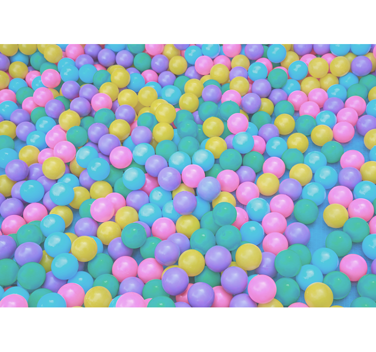 Colorful Playful Balls animal wall mural - TenStickers