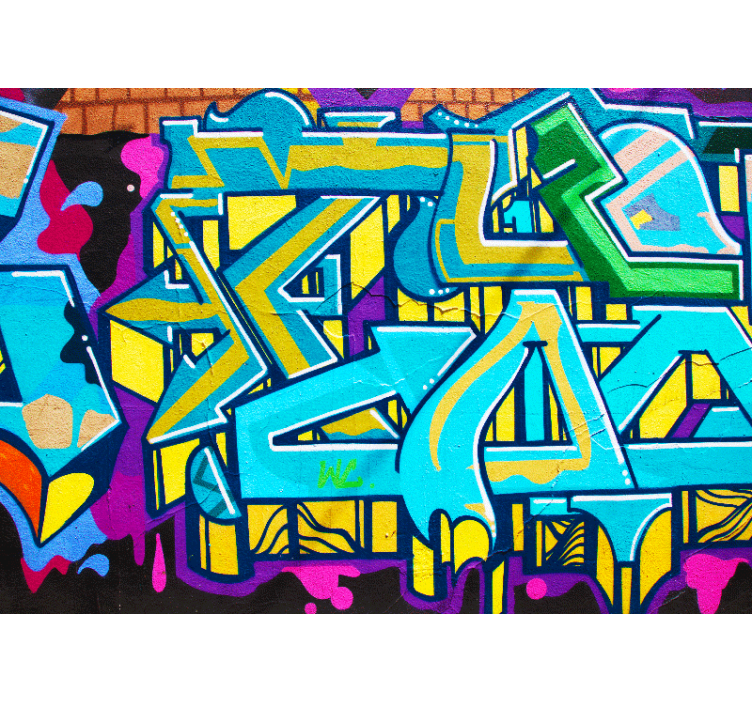 Graffiti wall mural vibrant urban expression - TenStickers