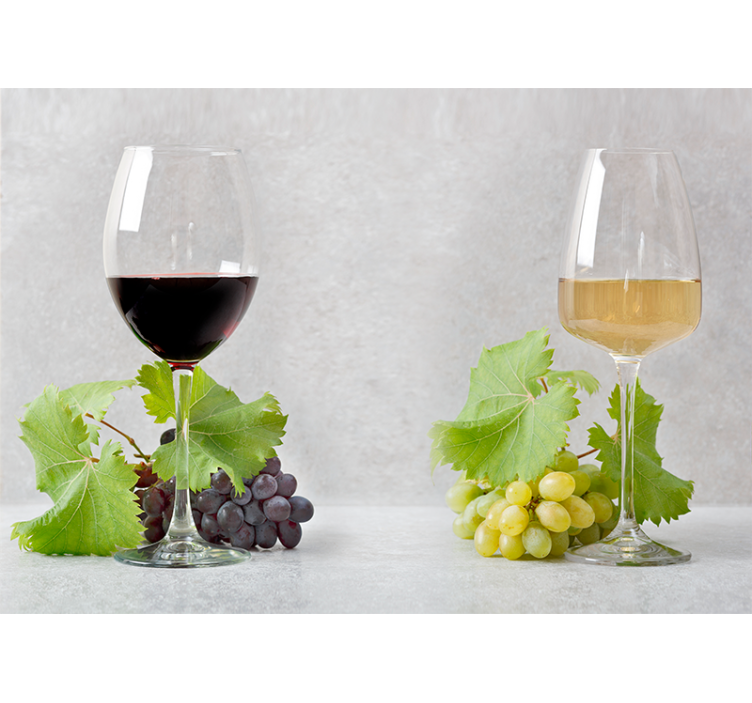 Music mural grapes and wine - TenStickers