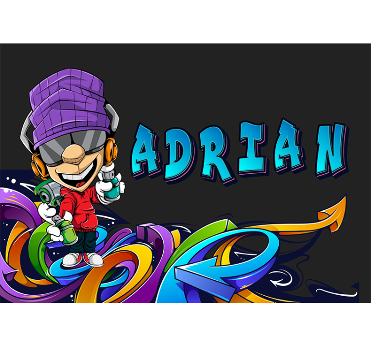 Graffiti wall mural cool cartoon character - TenStickers