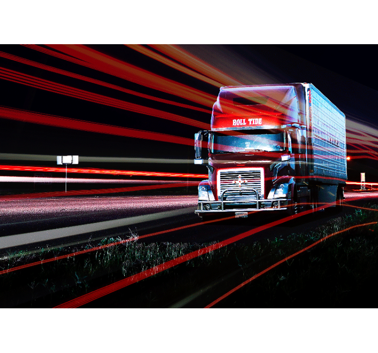 Truck with many lights wall mural - TenStickers