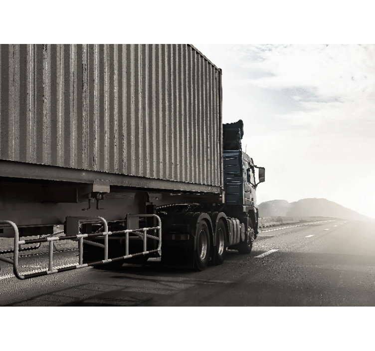 Truck on a highway wall mural - TenStickers