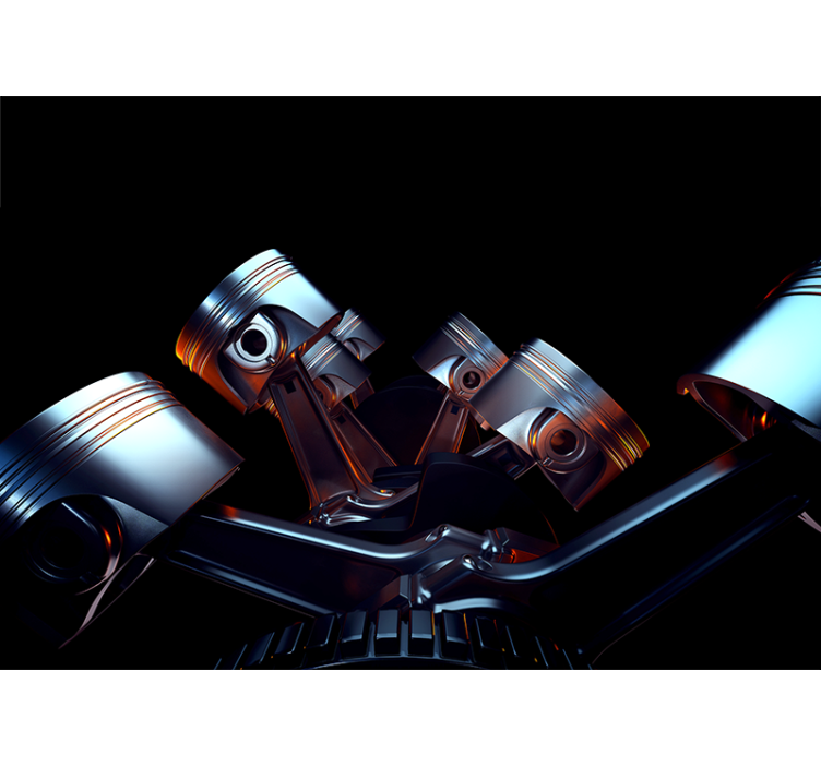 Vehicle mural engine part illustration - TenStickers