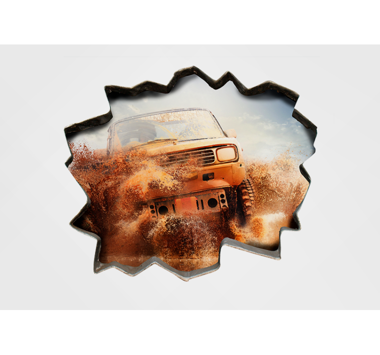 Rusty Off-Roader vehicle mural - TenStickers