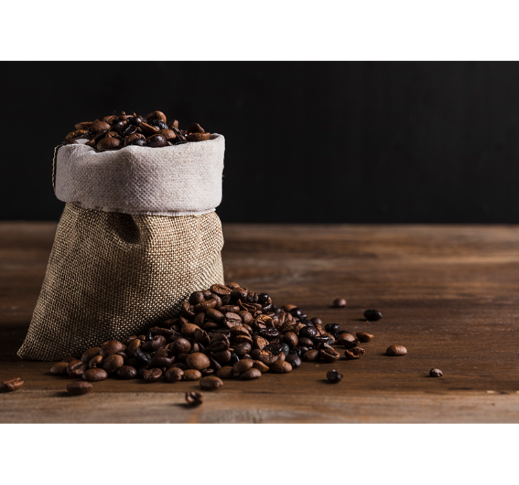 Coffee Bean Bag music mural - TenStickers