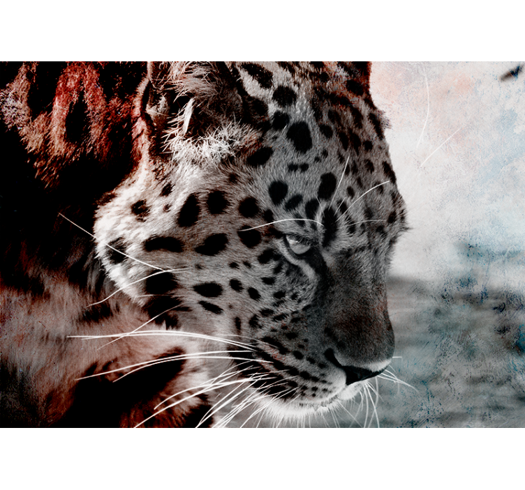 Black and white leopard  wall mural - TenStickers