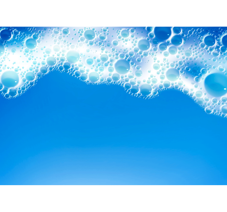 Nature wall mural bubble wave pattern - TenStickers