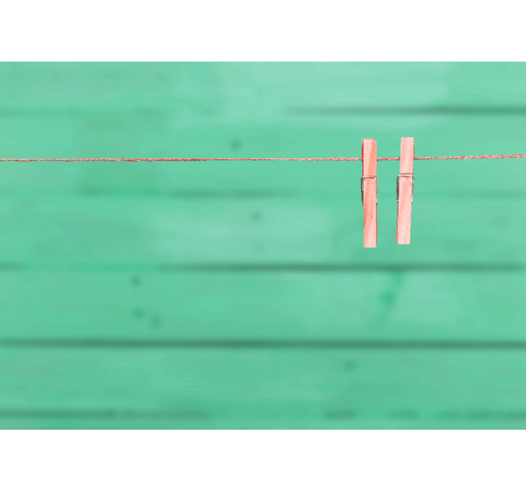 Clothespins on Line wall mural - TenStickers