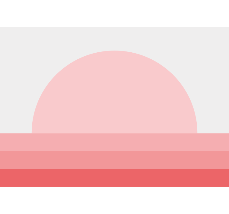 Pink 70's sunset vintage wall mural - TenStickers