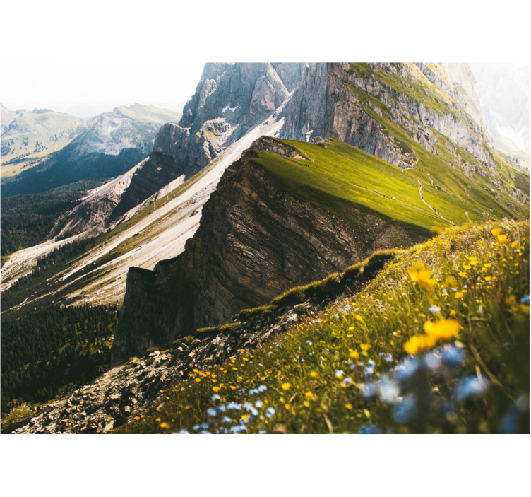 Landscape mural wallpaper mountainous landscape - TenStickers