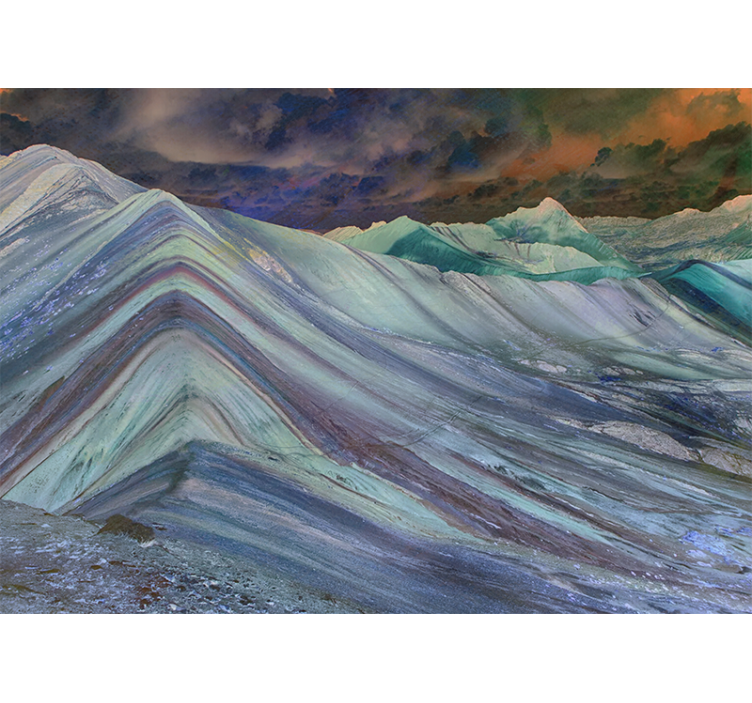 Landscape mural wallpaper mountainous terrain design - TenStickers