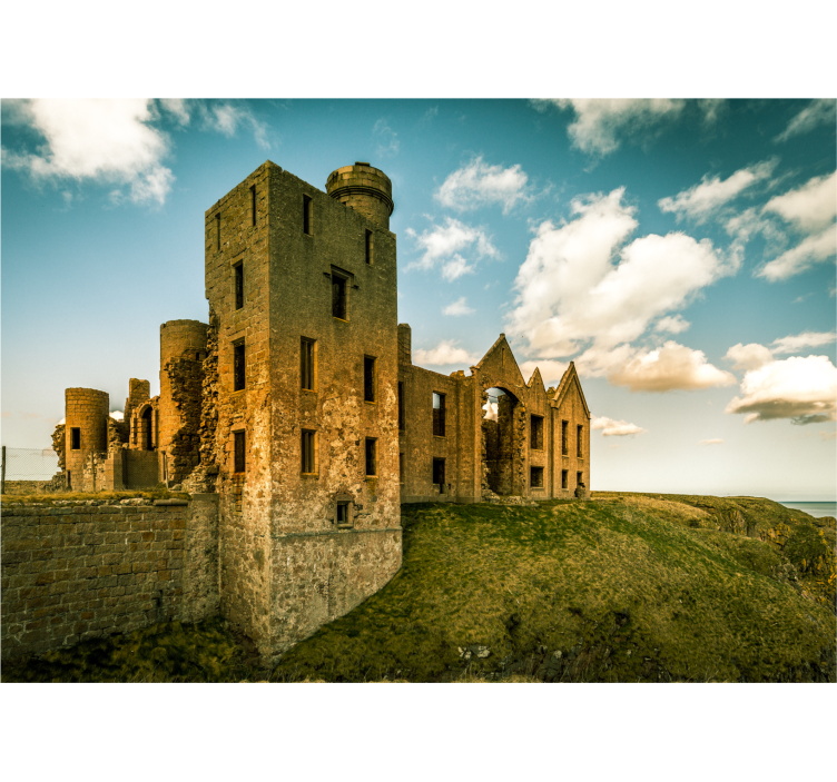 Slains Castle detailed wall mural - TenStickers