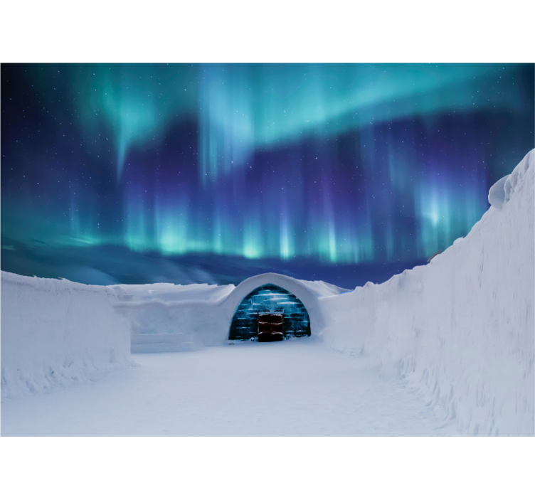 Ice hotel Sweden wall mural - TenStickers