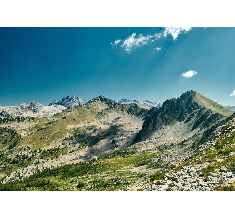 Landscape mural wallpaper grand mountain range view - TenStickers