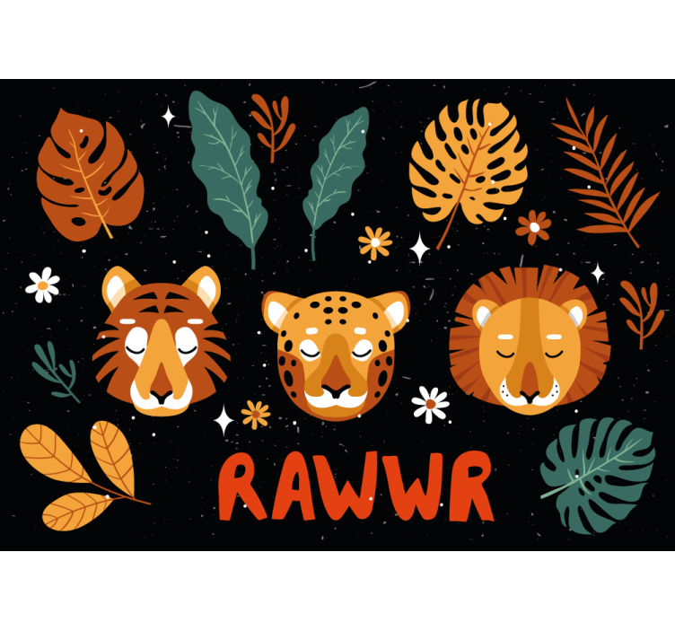 Happy colorful jungle Kids wall Murals - TenStickers