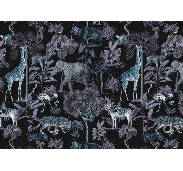 Animal wall mural wildlife safari landscape - TenStickers