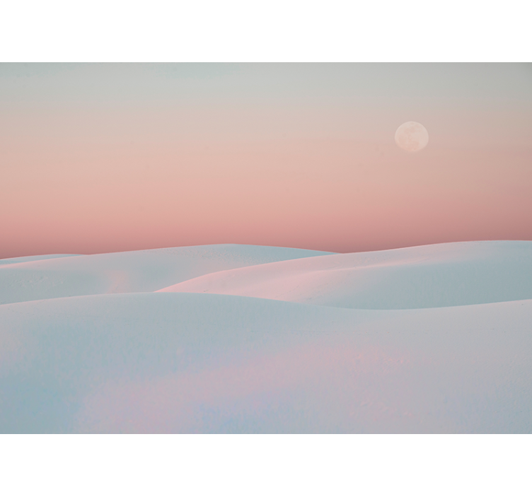 Sunset in Desert living room wall mural - TenStickers