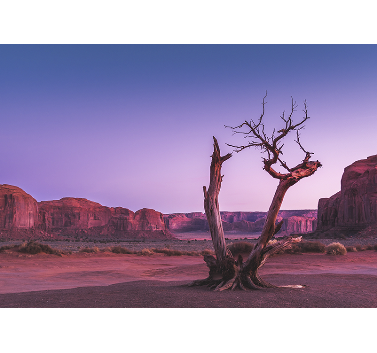 Landscape mural wallpaper desert stone structure - TenStickers