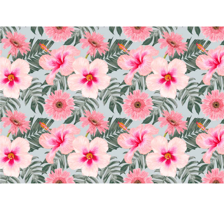 Colourful pastel painting flower wall mural - TenStickers
