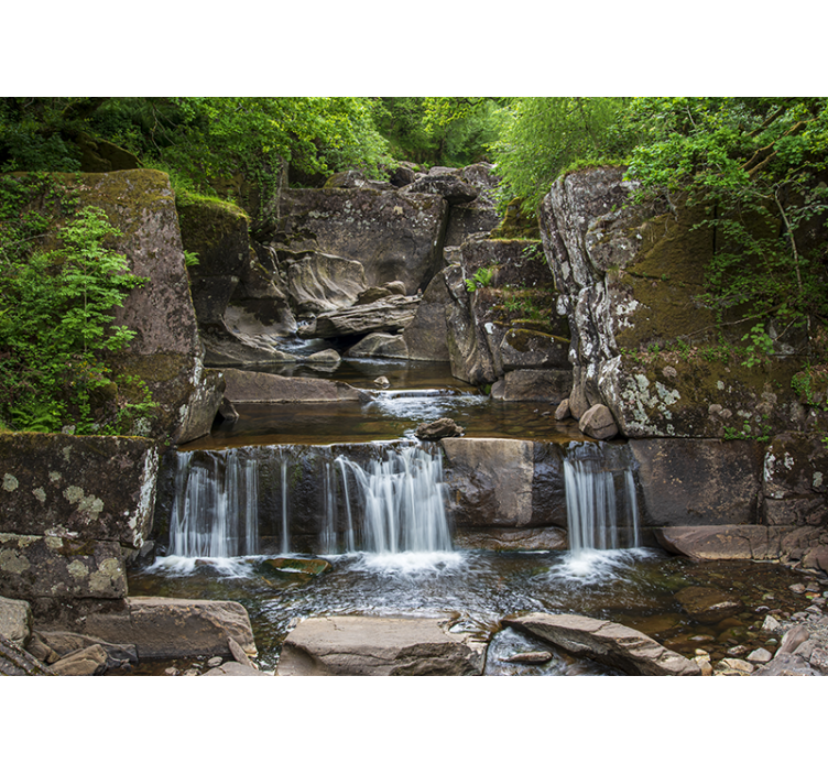 Peaceful waterfall nature wall mural - TenStickers