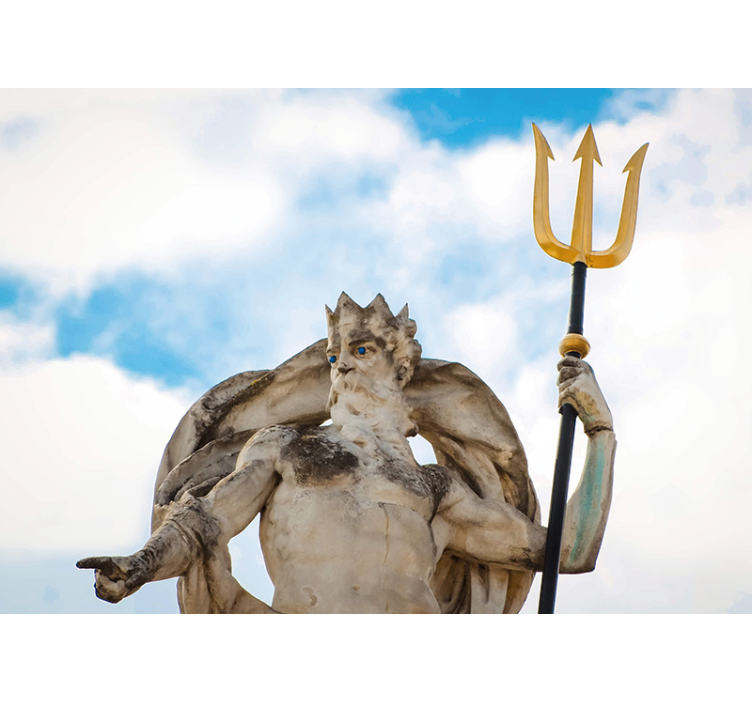 Mythical ocean ruler painting wall mural - TenStickers