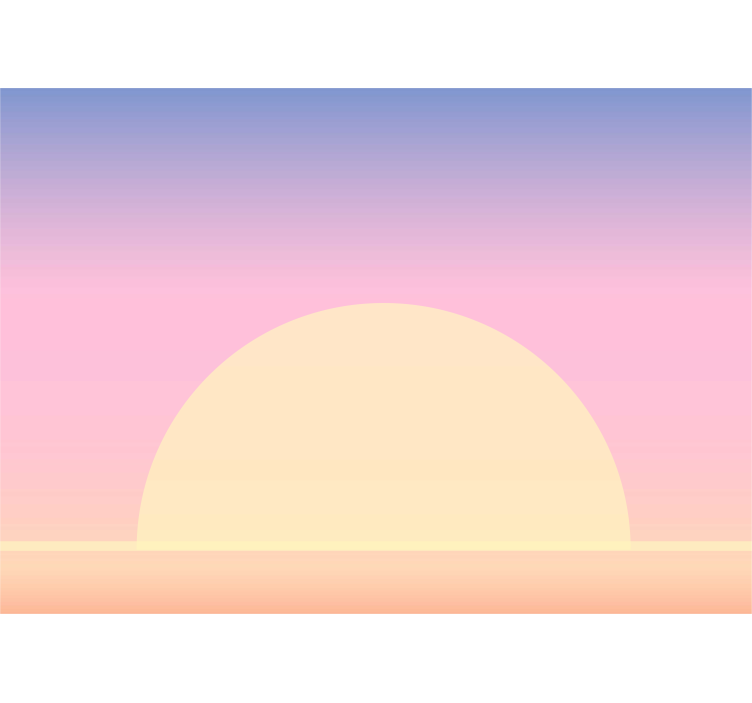 Retro gradient sunset Home office Wall Mural - TenStickers