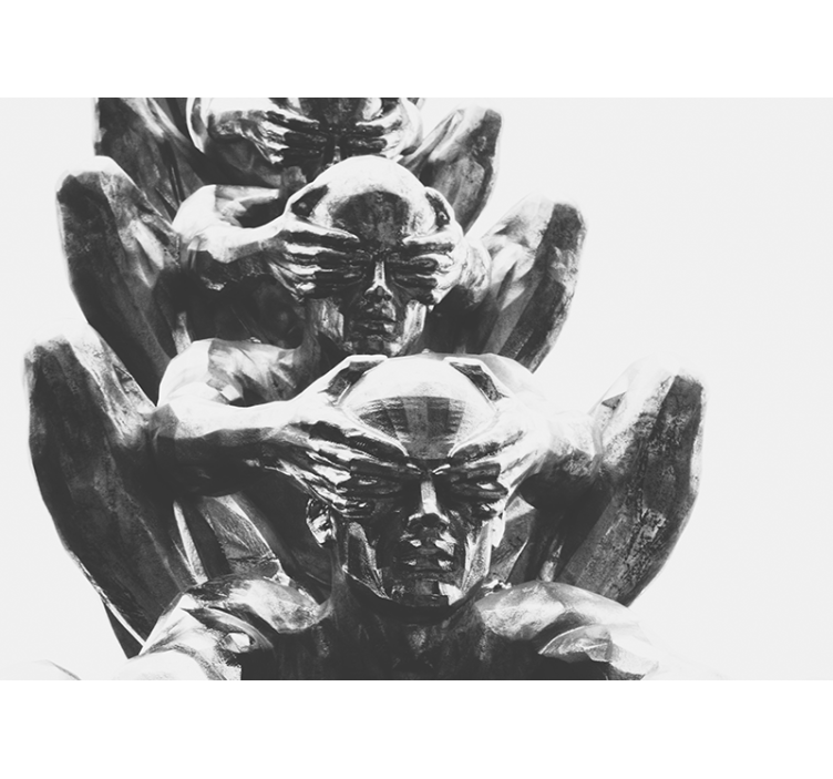 Painting wall mural of abstract human figures - TenStickers