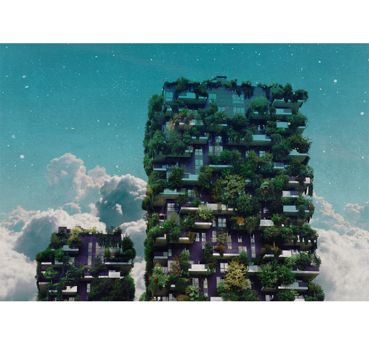 Nature wall mural green vertical garden design - TenStickers