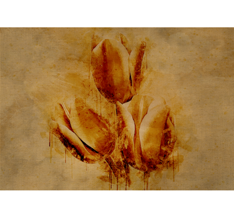 Flower mural elegant tulip design - TenStickers