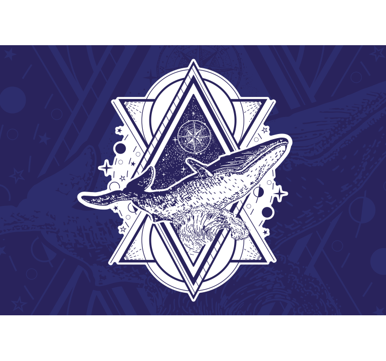 Animal wall mural majestic whale design - TenStickers