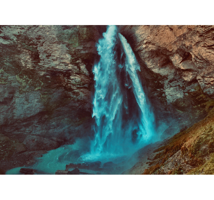 Mountain wall mural grand waterfall view - TenStickers