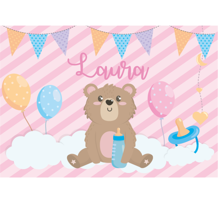 Children wall mural cute bear artwork - TenStickers