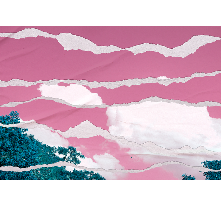 Abstract image in torn paper style  wall mural - TenStickers