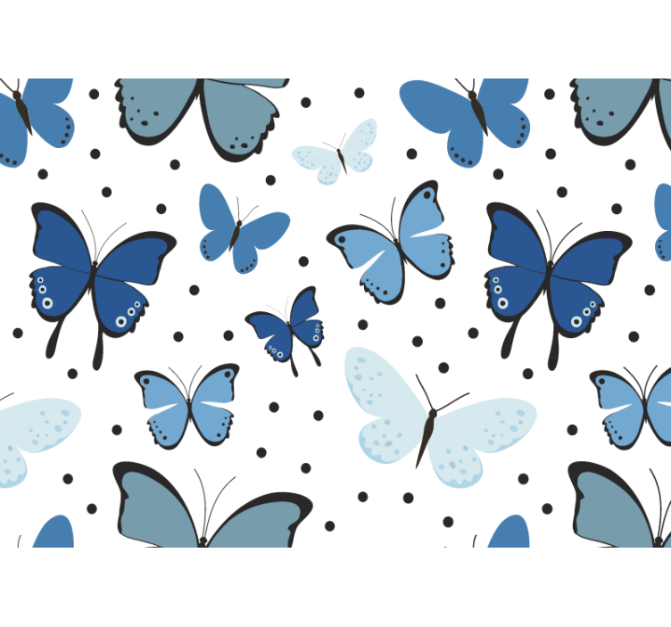 Black and Blue Butterfly Teenage Wall Murals - TenStickers