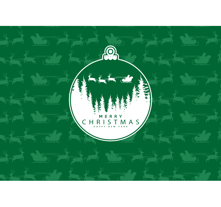 Christmas mural joyful winter landscape - TenStickers