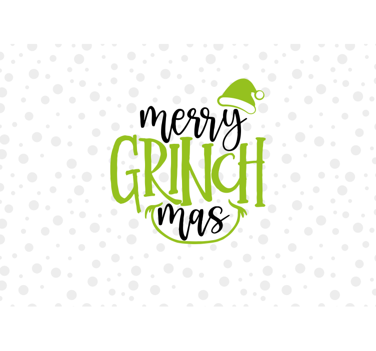 Festive Grinch Greeting christmas mural - TenStickers