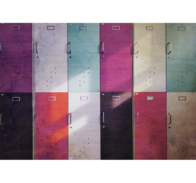 Music mural colorful locker doors - TenStickers