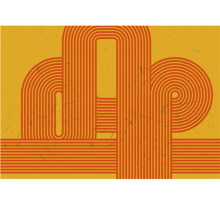 70s' style striped Abstract Wall Murals - TenStickers