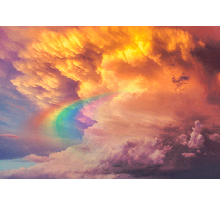 Sky mural majestic cloudscape rainbow - TenStickers