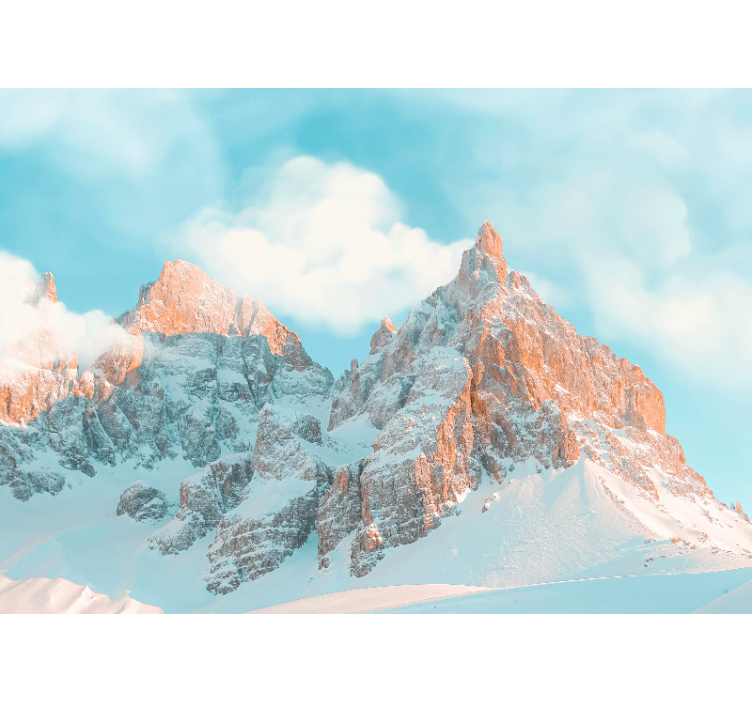 Mountain wall mural regal frosty summits - TenStickers