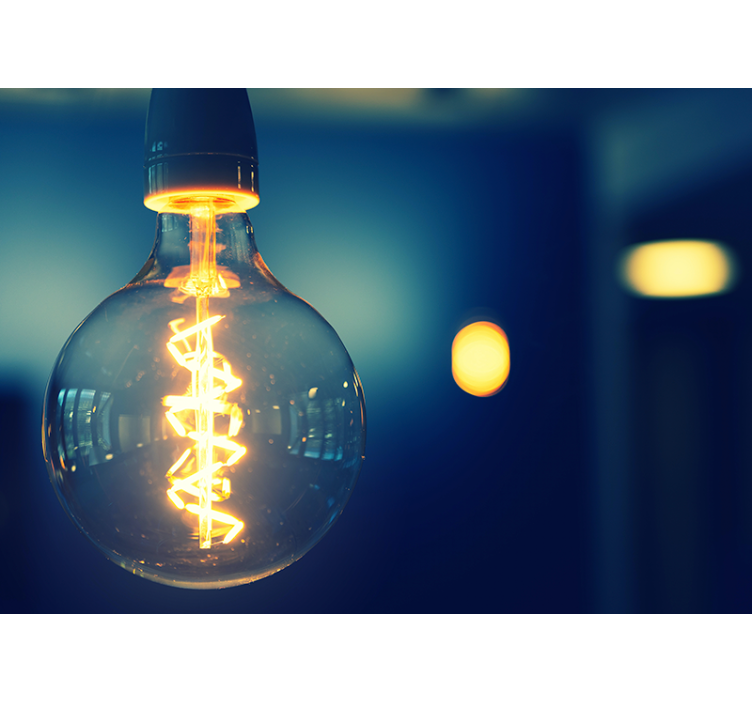 Mural quote elegant light fixture - TenStickers