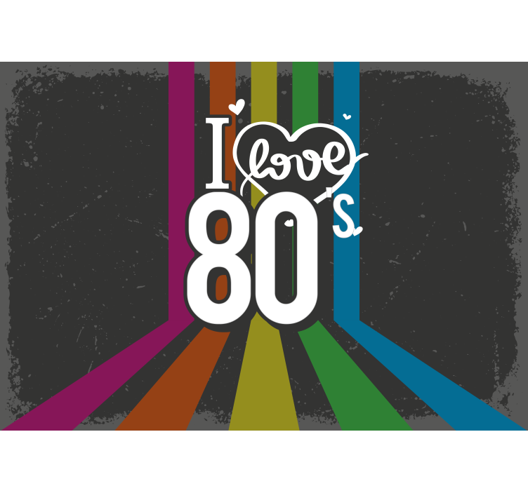 I love the 80s vintage wall mural - TenStickers