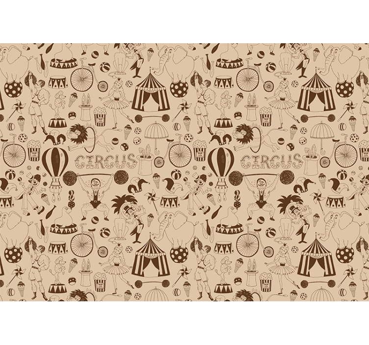 People painting mural circus performance art - TenStickers