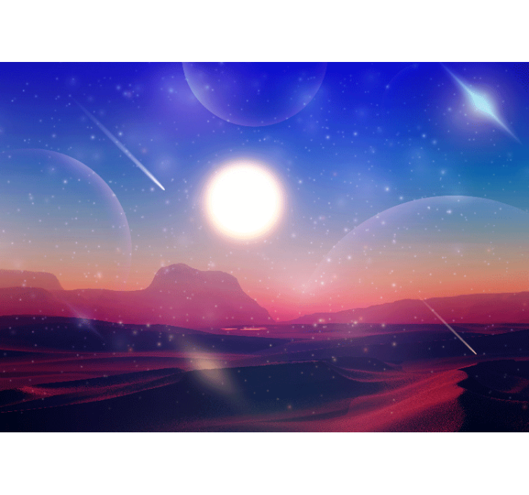 Space mural serene dreamscape - TenStickers